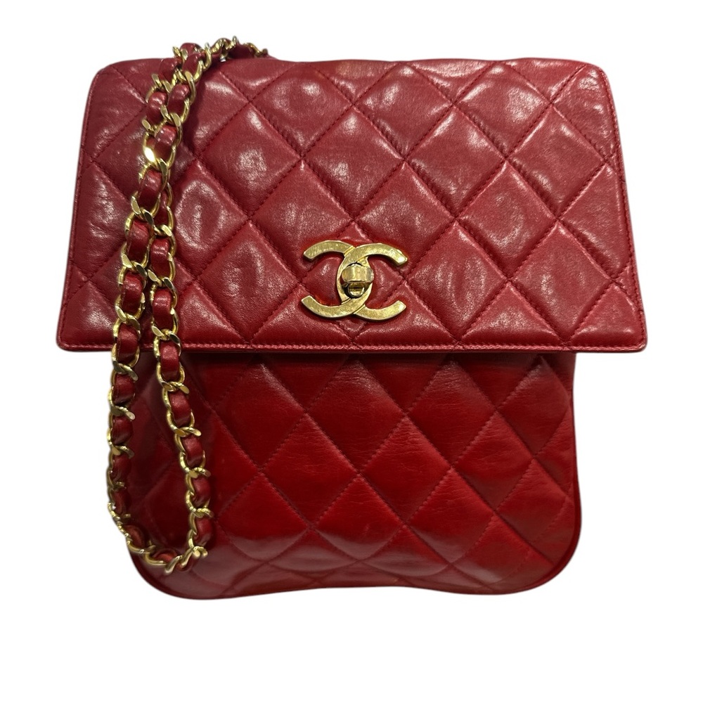 Chanel Mini Quilted Lambskin crossbody RED